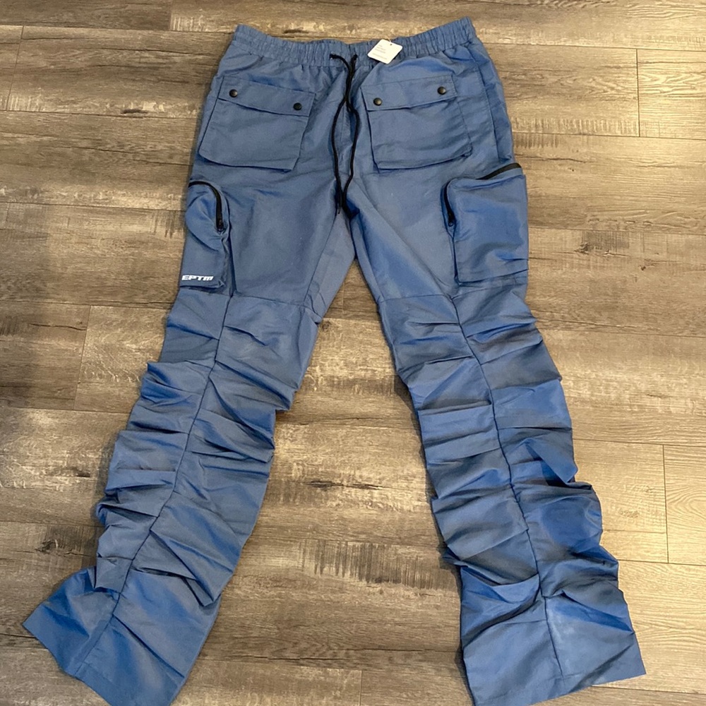 EPTM Stacked Blue Cargo Pants